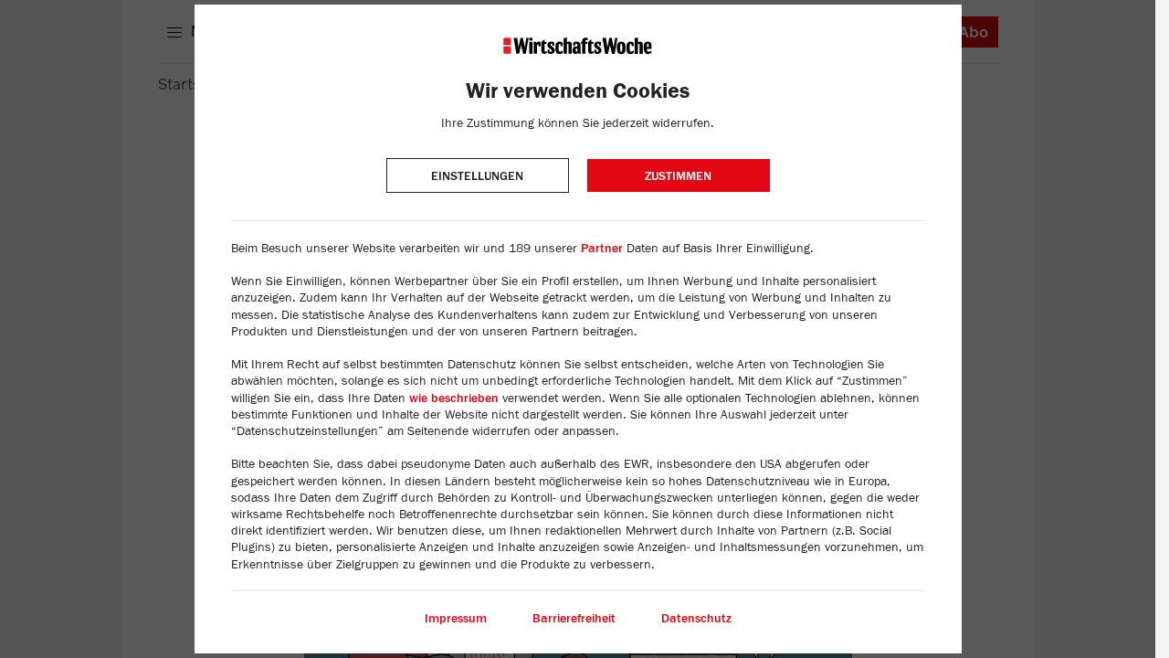 Screenshot von Wirtschaftswoche Top-Kanzleien