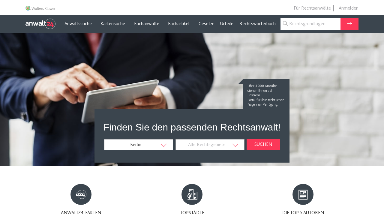 Screenshot von anwalt24.de