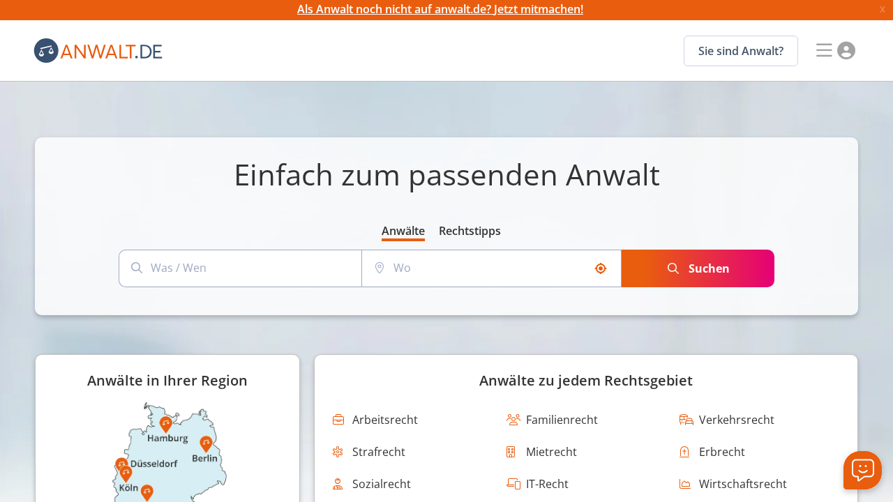 Screenshot von anwalt.de