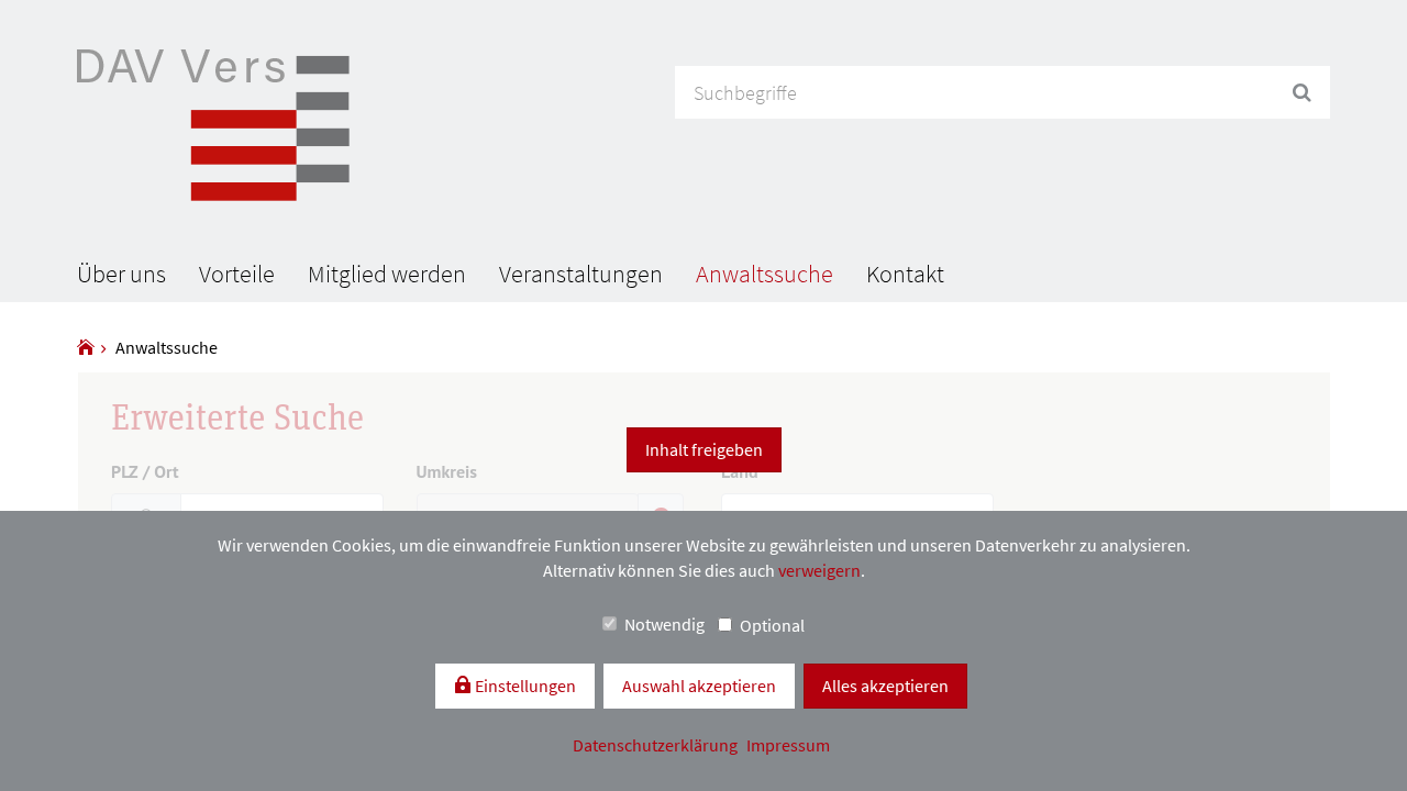 Screenshot von Anwälte für Versicherungsrecht