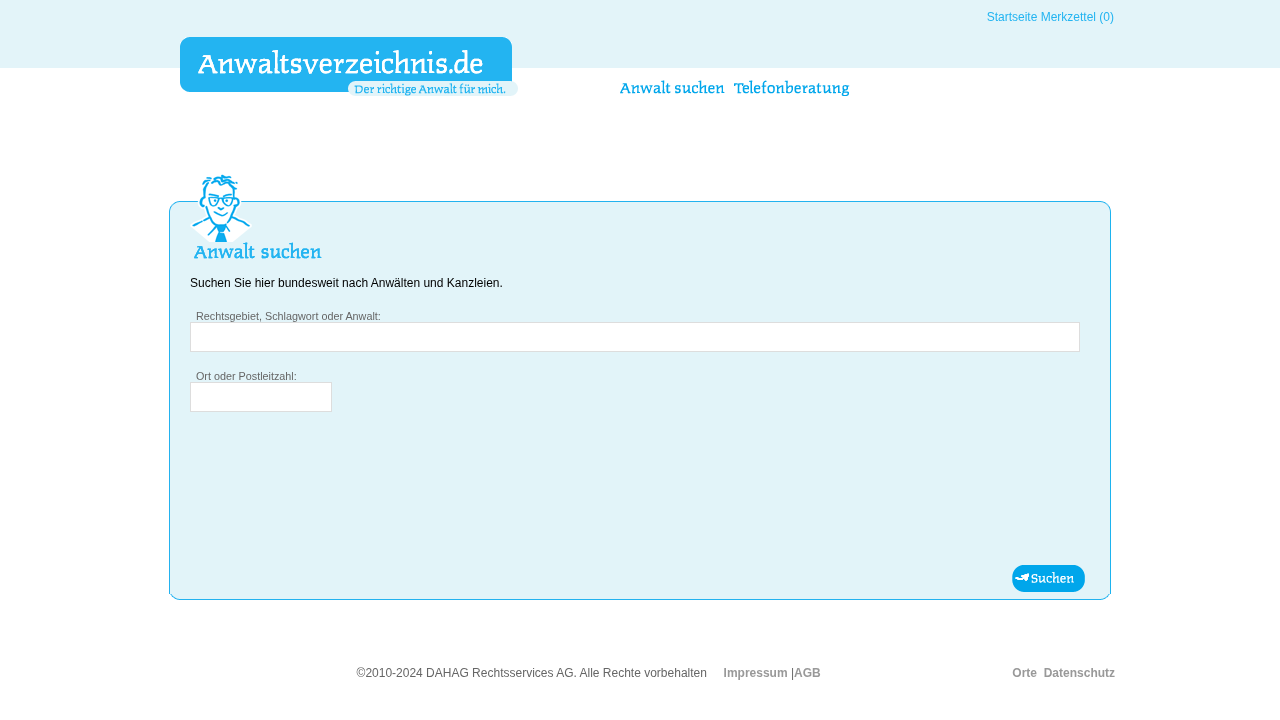 Screenshot von Anwaltsverzeichnis.de