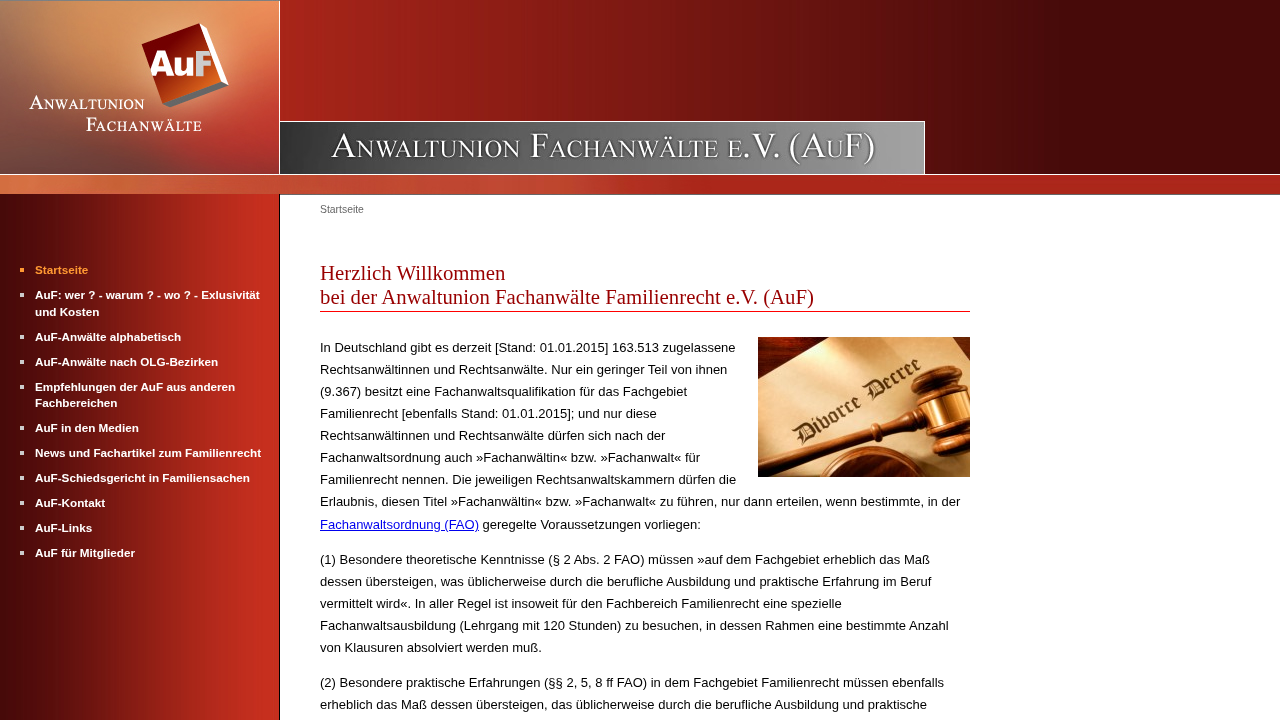 Screenshot von Anwaltunion
