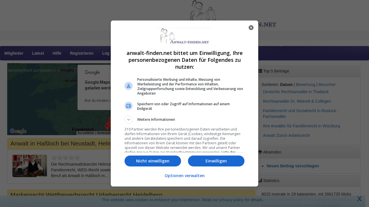 Screenshot von Anwalt-finden.net