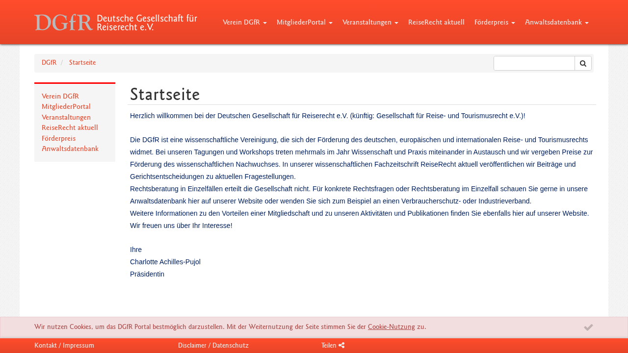 Screenshot von Deutsche Gesellschaft für Reiserecht e.V. (DGfR)