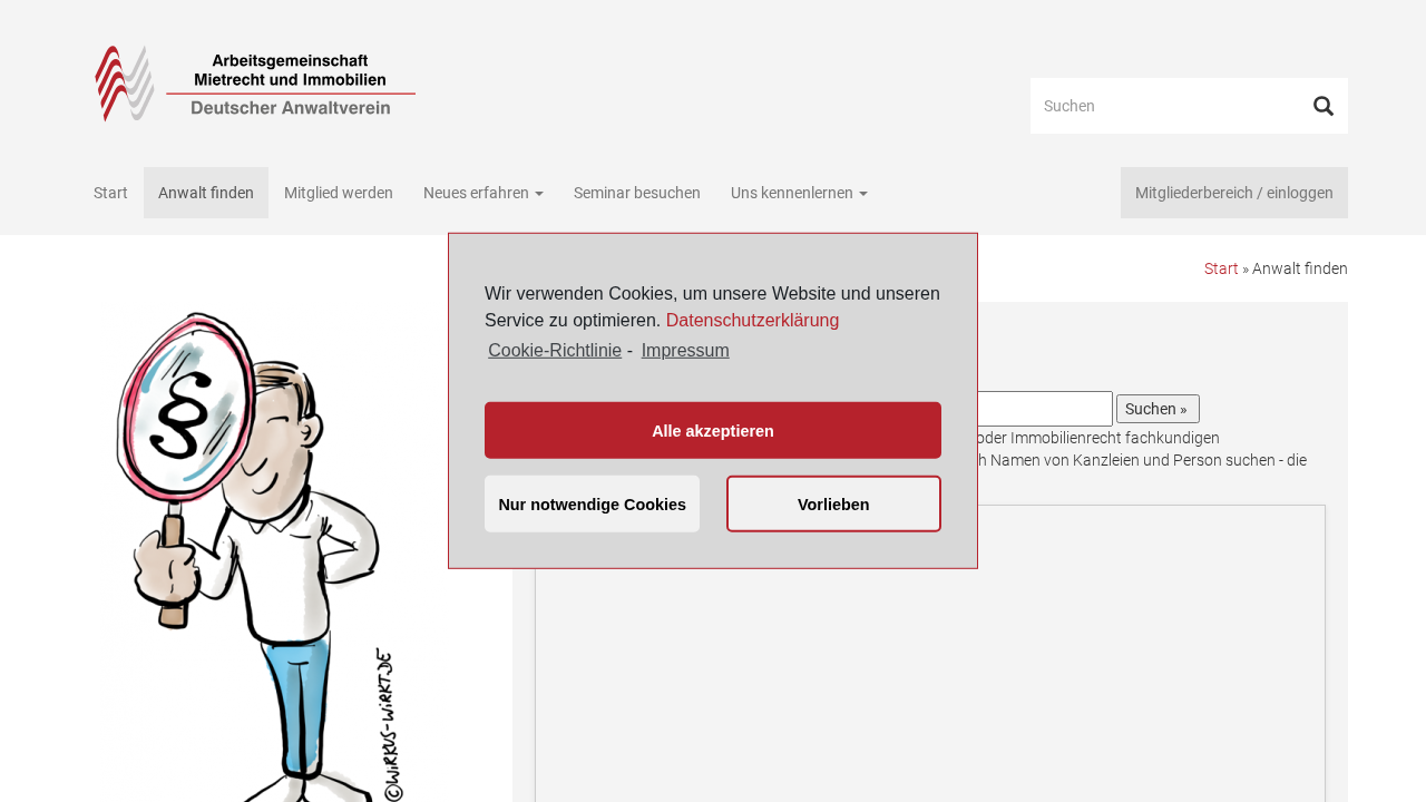 Screenshot von Deutscher Anwaltverein e. V. ARGE Mietrecht und Immobilien