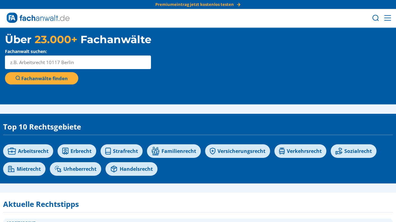 Screenshot von Fachanwalt.de