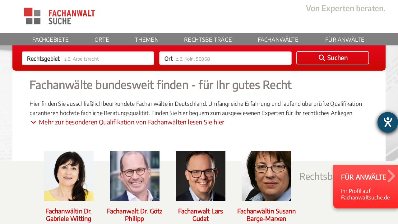 Screenshot von Fachanwaltsuche.de