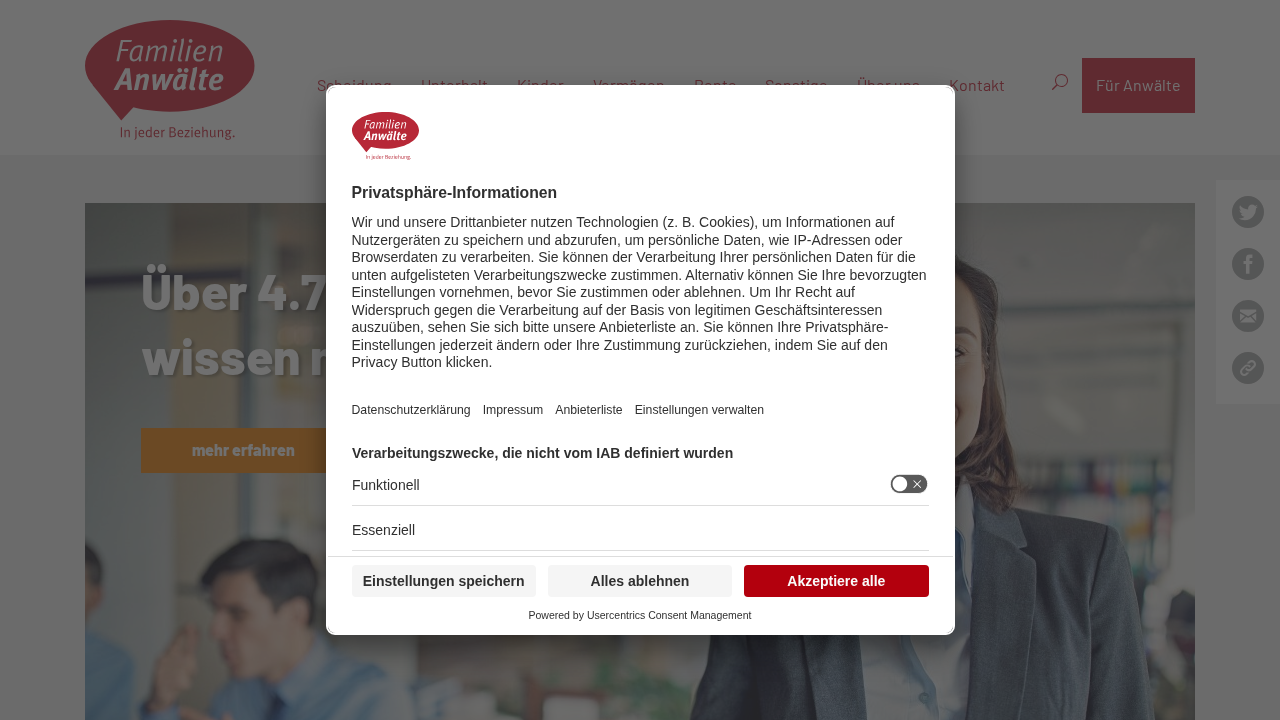 Screenshot von Familienanwälte