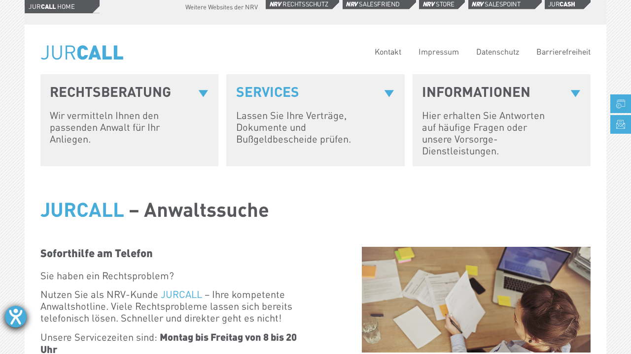 Screenshot von jurcall