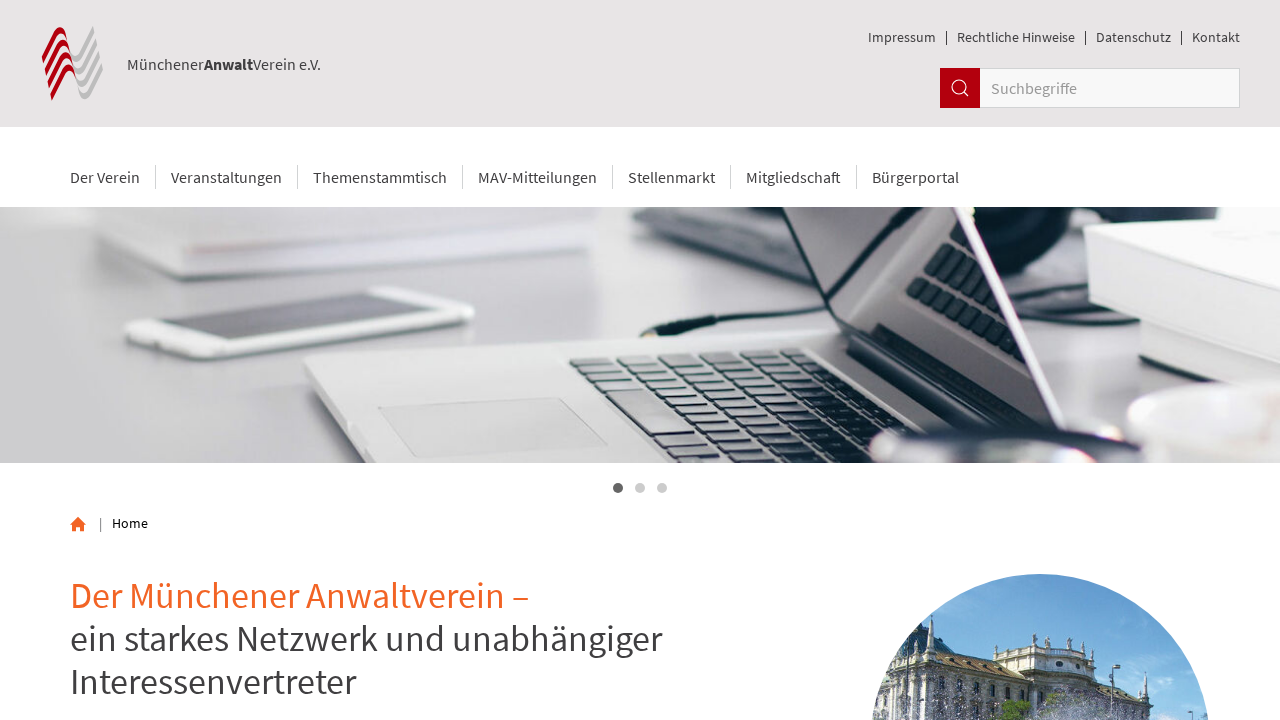 Screenshot von Münchener Anwaltverein e. V.