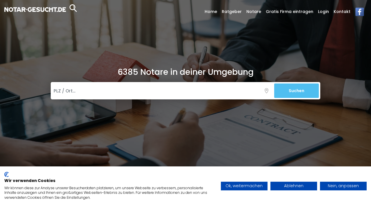 Screenshot von Notar-Gesucht.de