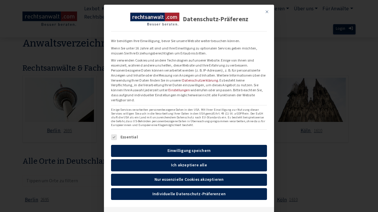 Screenshot von rechtsanwalt.com