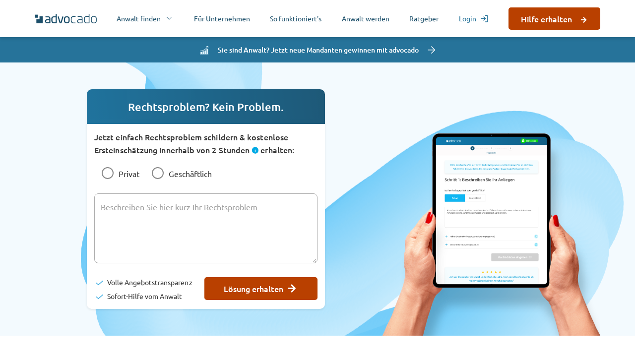 Screenshot von Advocado