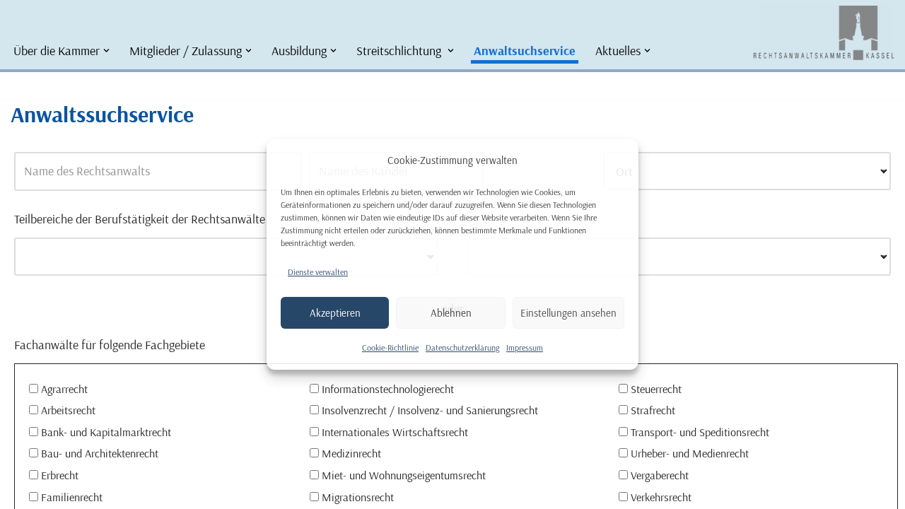 Screenshot von Rechtsanwaltskammer Kassel