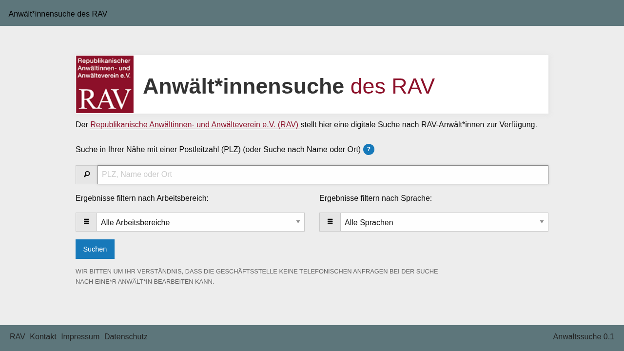 Screenshot von Republikanischer Anwältinnen- und Anwälteverein e.V.